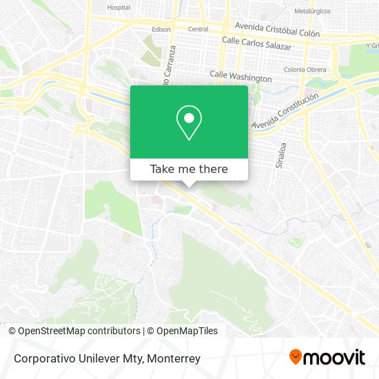 Corporativo Unilever Mty map