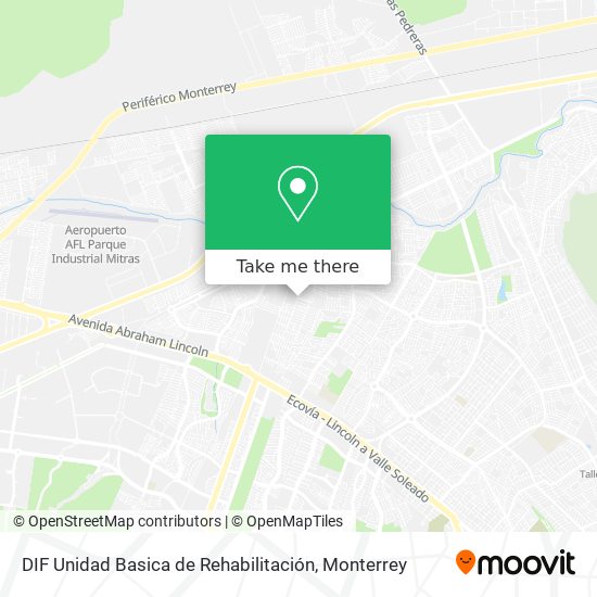 DIF Unidad Basica de Rehabilitación map