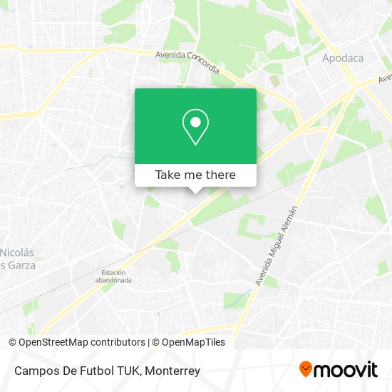 Mapa de Campos De Futbol TUK