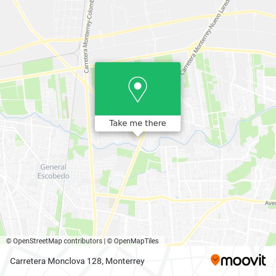 Carretera Monclova 128 map