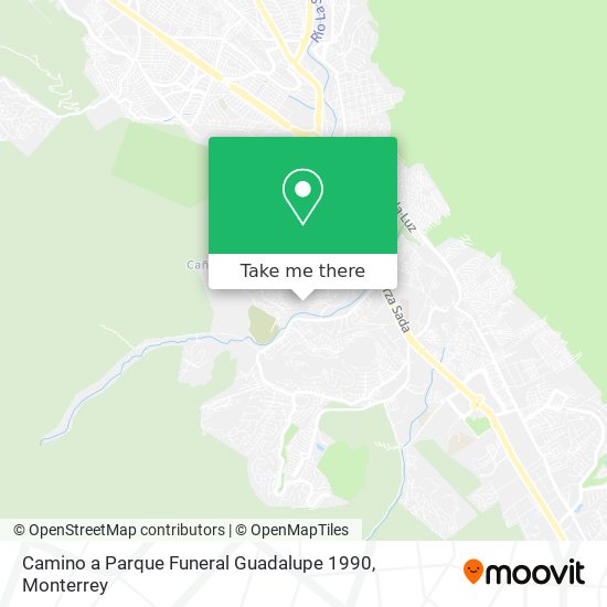 Camino a Parque Funeral Guadalupe 1990 map