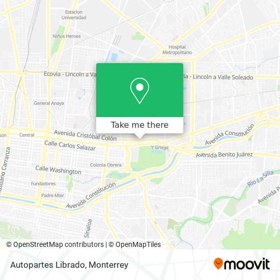 Mapa de Autopartes Librado