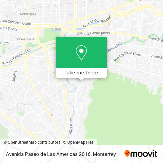 Mapa de Avenida Paseo de Las Americas 2016