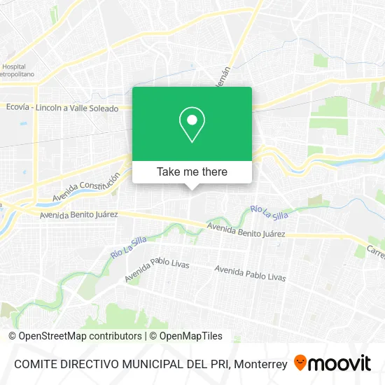 Mapa de COMITE DIRECTIVO MUNICIPAL DEL PRI