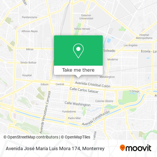 Avenida José María Luis Mora 174 map