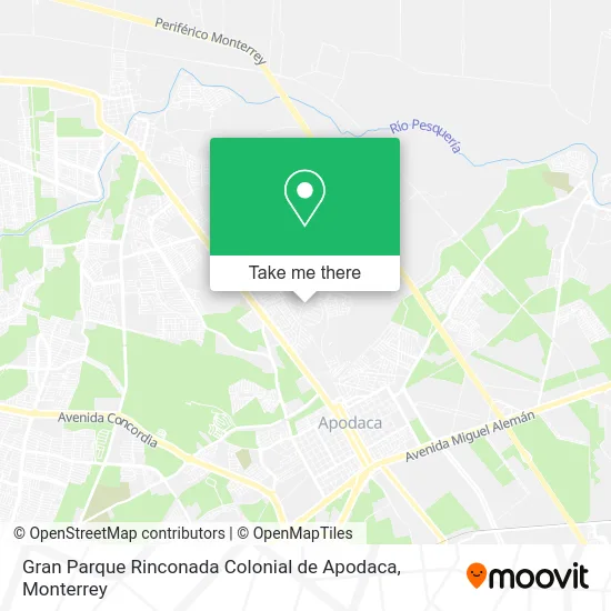 Gran Parque Rinconada Colonial de Apodaca map