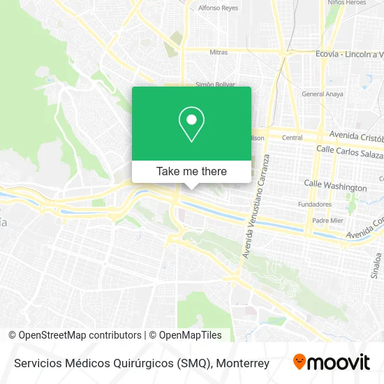 Servicios Médicos Quirúrgicos (SMQ) map