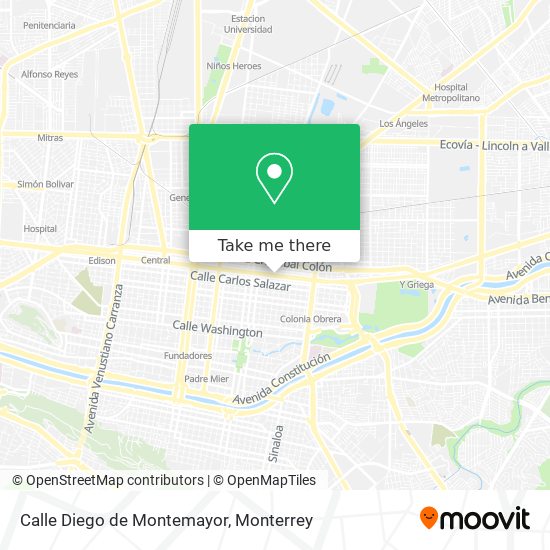 Mapa de Calle Diego de Montemayor