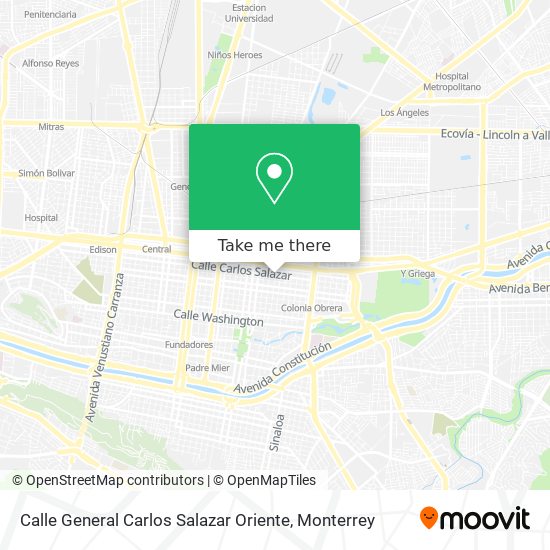 Calle General Carlos Salazar Oriente map