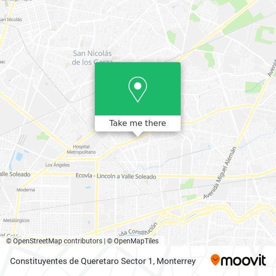 Constituyentes de Queretaro Sector 1 map