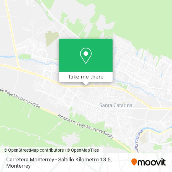 Mapa de Carretera Monterrey - Saltillo Kilómetro 13.5