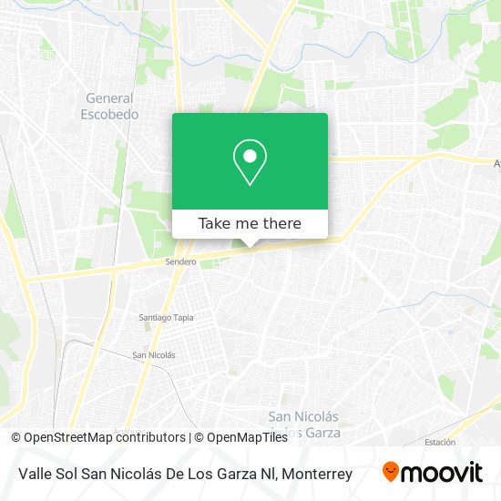 Mapa de Valle Sol San Nicolás De Los Garza Nl