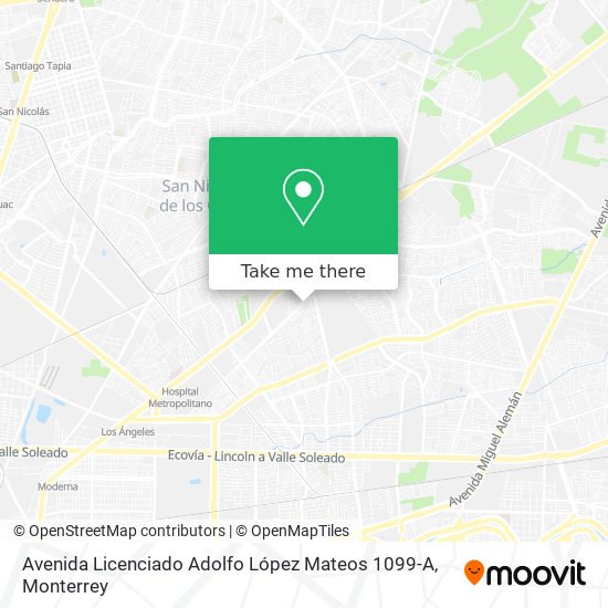 Avenida Licenciado Adolfo López Mateos 1099-A map