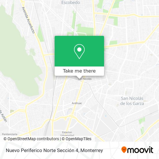 Mapa de Nuevo Periferico Norte Sección 4