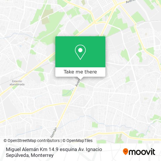 Miguel Alemán Km 14.9 esquina Av. Ignacio Sepúlveda map