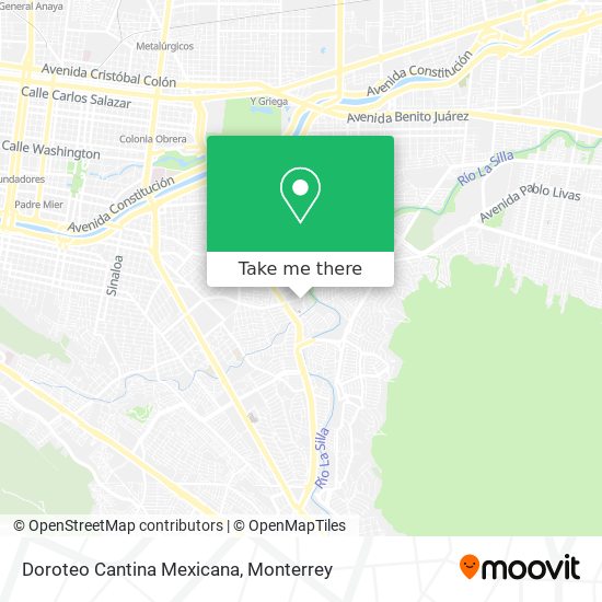 Mapa de Doroteo Cantina Mexicana