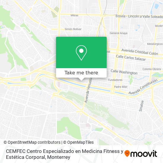 CEMFEC Centro Especializado en Medicina Fitness y Estética Corporal map