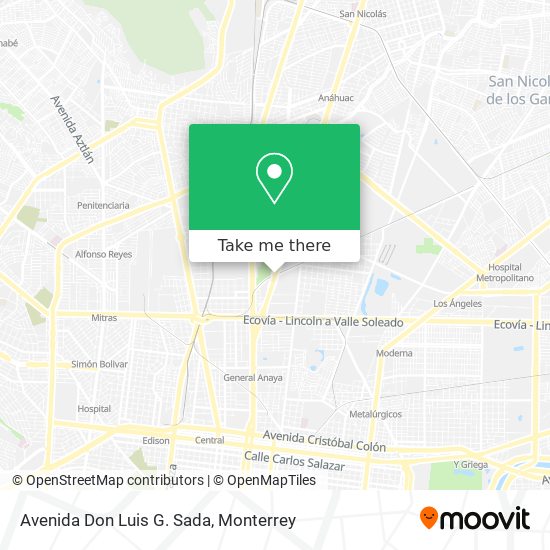 Mapa de Avenida Don Luis G. Sada