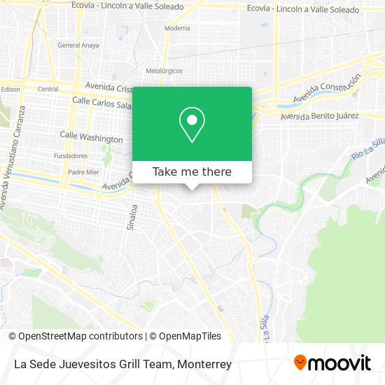La Sede Juevesitos Grill Team map