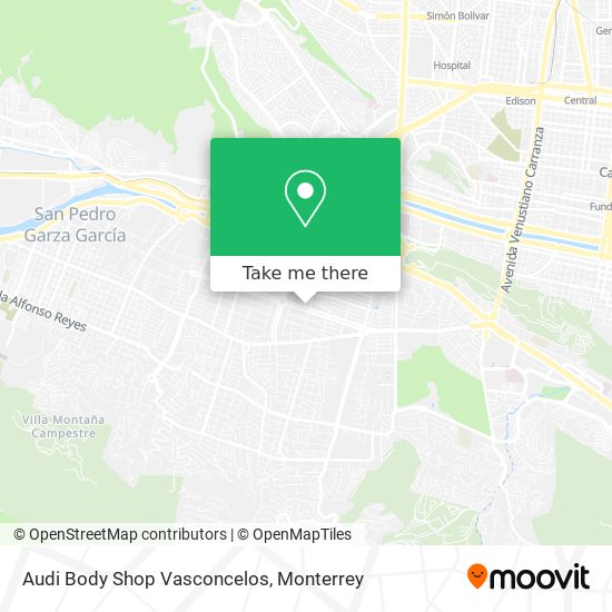 Mapa de Audi Body Shop Vasconcelos