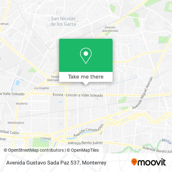 Mapa de Avenida Gustavo Sada Paz 537