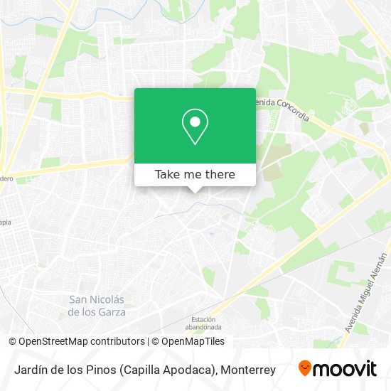 Jardín de los Pinos (Capilla Apodaca) map