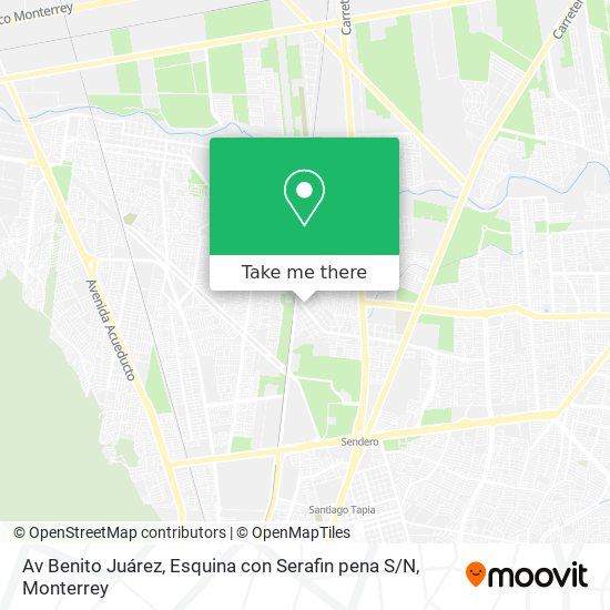 Av Benito Juárez, Esquina con Serafin pena S / N map