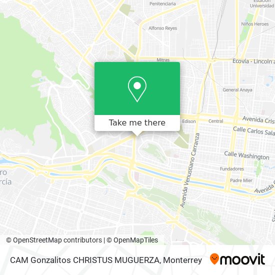 How to get to CAM Gonzalitos CHRISTUS MUGUERZA in Monterrey by Bus or  Metrorrey?