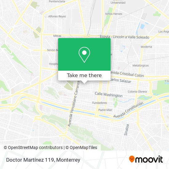 Doctor Martínez 119 map