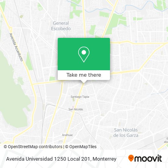 Mapa de Avenida Universidad 1250 Local 201