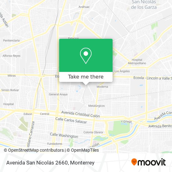 Mapa de Avenida San Nicolás 2660