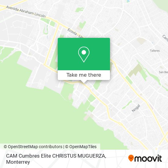 How to get to CAM Cumbres Elite CHRISTUS MUGUERZA in Monterrey by Bus or  Metrorrey?