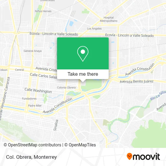 Col. Obrera map