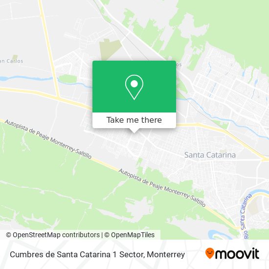 Cumbres de Santa Catarina 1 Sector map