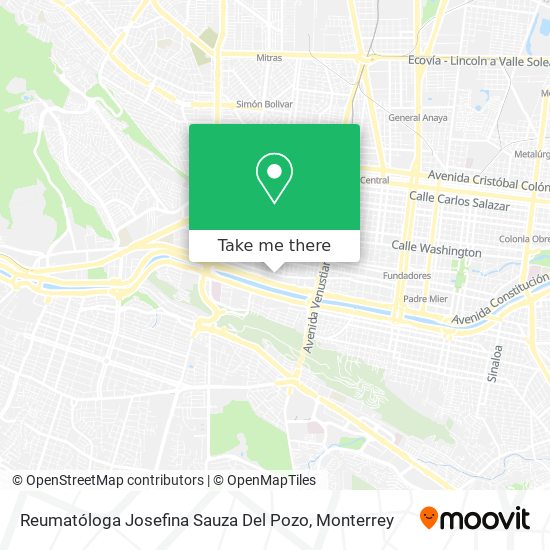 Reumatóloga Josefina Sauza Del Pozo map