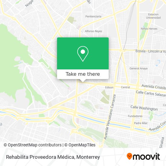 Rehabilita Proveedora Médica map