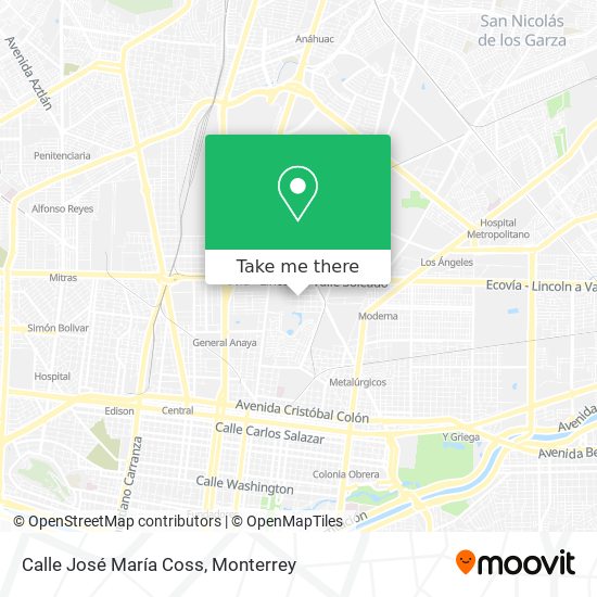 Mapa de Calle José María Coss