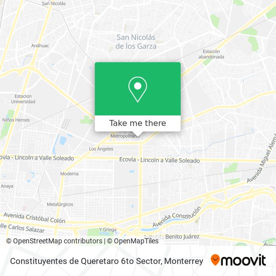 Constituyentes de Queretaro 6to Sector map