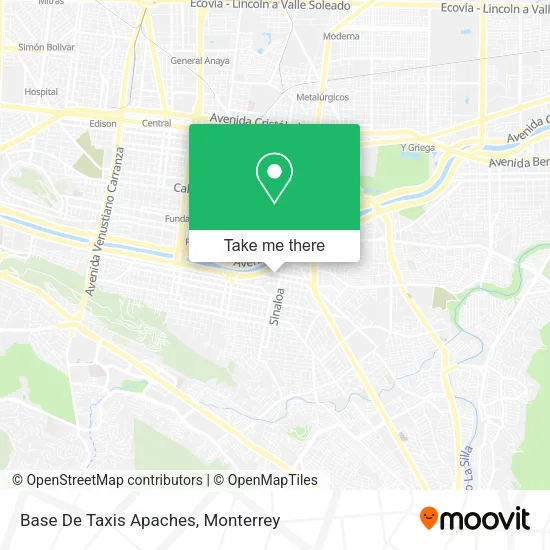 Mapa de Base De Taxis Apaches