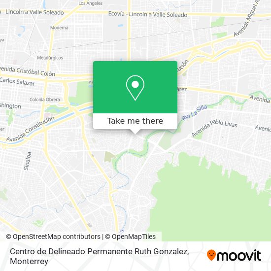 Mapa de Centro de Delineado Permanente Ruth Gonzalez