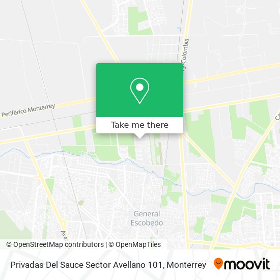 Mapa de Privadas Del Sauce Sector Avellano 101