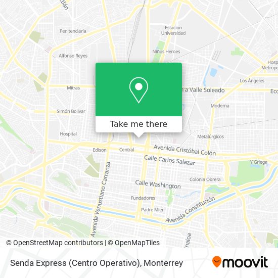 Mapa de Senda Express (Centro Operativo)