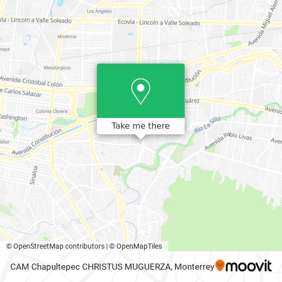 CAM Chapultepec CHRISTUS MUGUERZA map