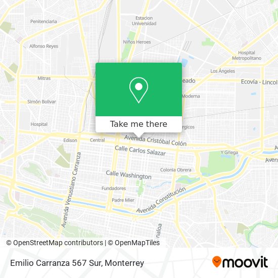 Mapa de Emilio Carranza 567 Sur