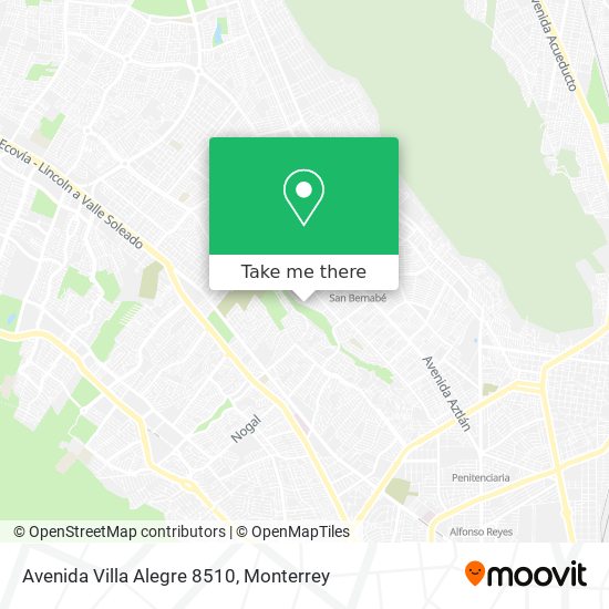 Mapa de Avenida Villa Alegre 8510