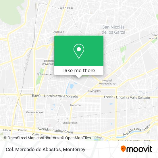 Mapa de Col. Mercado de Abastos