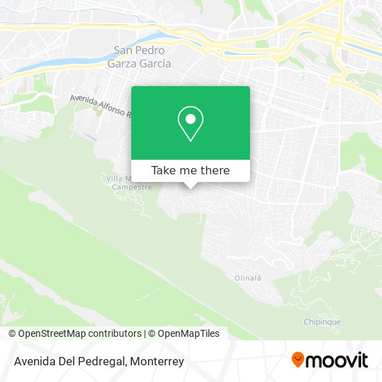 Mapa de Avenida Del Pedregal