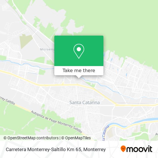 Carretera Monterrey-Saltillo Km 65 map