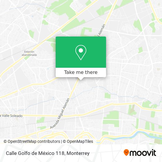Mapa de Calle Golfo de México 118