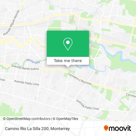 Camino Río La Silla 200 map